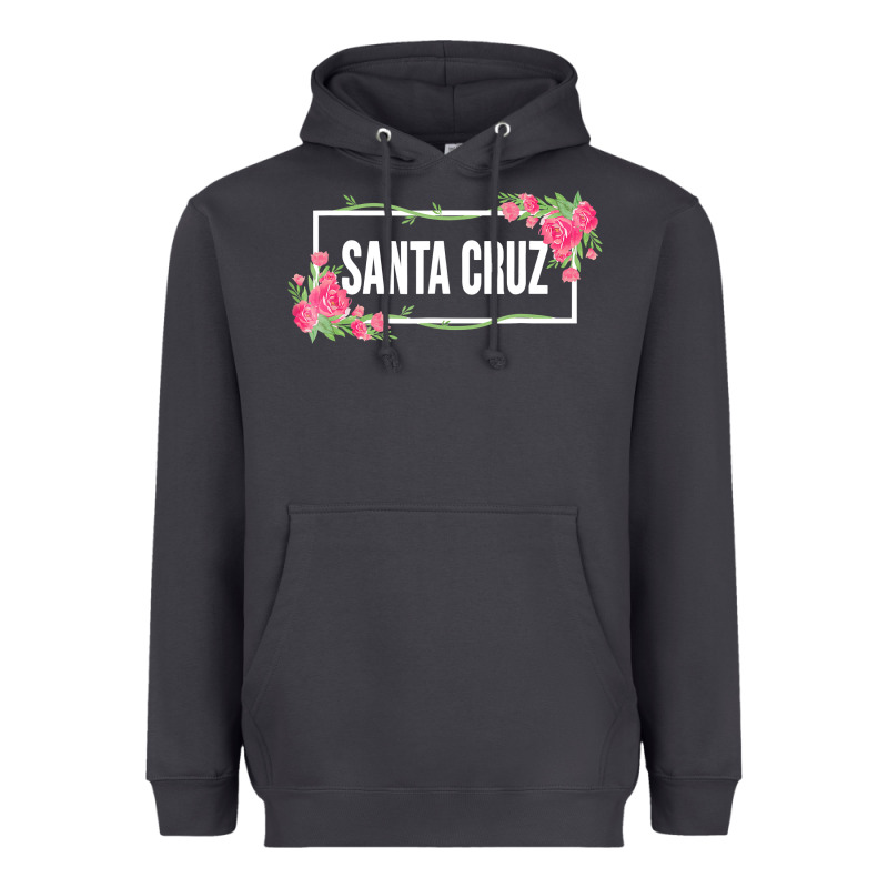 Santa C.r.u.z Cali  Floral Hibiscus Flower Heavyweight Hoodie by artisFamous | Teevron