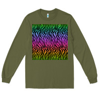 Army Green tiger glitter seamless pattern Long Sleeve Tee - BundleAndBundleShop