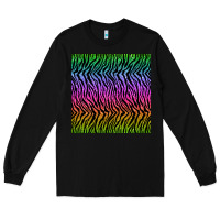 Black tiger glitter seamless pattern Long Sleeve Tee - BundleAndBundleShop