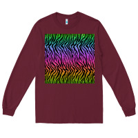Burgundy tiger glitter seamless pattern Long Sleeve Tee - BundleAndBundleShop