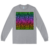 Heather Grey tiger glitter seamless pattern Long Sleeve Tee - BundleAndBundleShop