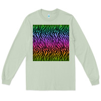 Matcha tiger glitter seamless pattern Long Sleeve Tee - BundleAndBundleShop