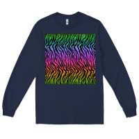 Navy tiger glitter seamless pattern Long Sleeve Tee - BundleAndBundleShop