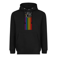 Black rainbow lightsaber Heavyweight Hoodie - artisFamous