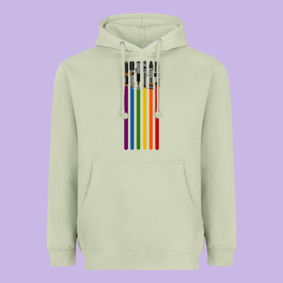 Rainbow Lightsaber Heavyweight Hoodie Designed By Artisfamous