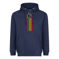 Navy rainbow lightsaber Heavyweight Hoodie - artisFamous