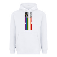 White rainbow lightsaber Heavyweight Hoodie - artisFamous