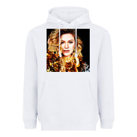 White kelly clarkson Heavyweight Hoodie - artisFamous