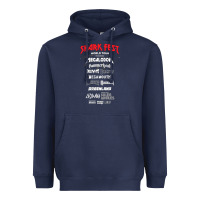 Navy shark fest Heavyweight Hoodie - artisFamous