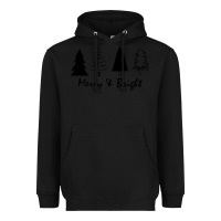 Black merry and bright Heavyweight Hoodie - artisFamous