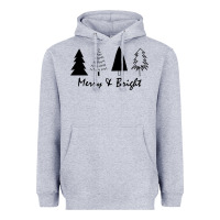 Heather Grey merry and bright Heavyweight Hoodie - artisFamous