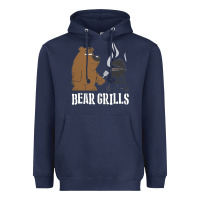 Navy Bear Grills Grylls Heavyweight Hoodie - artisFamous