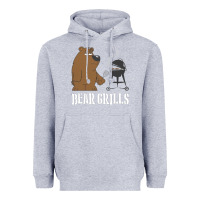 Heather Grey Bear Grills Grylls Heavyweight Hoodie - artisFamous