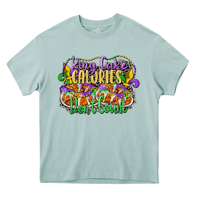 King Cake Calories Dont Count Heavy Core Tee by CowGirlArtShop | Teevron
