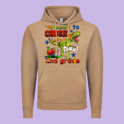 Ready To Crush 2nd Grade Vintage Hoodie Designed By Bundleandbundleshop