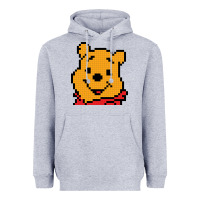 Heather Grey pooh Heavyweight Hoodie - artisFamous