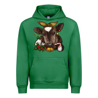 Emerald christmas baby cow Urban Hoodie - RanaPortraitStore