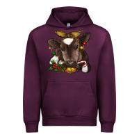 Mauve Wine christmas baby cow Urban Hoodie - RanaPortraitStore