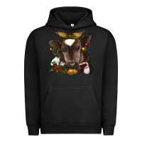 Pigment Black christmas baby cow Urban Hoodie - RanaPortraitStore
