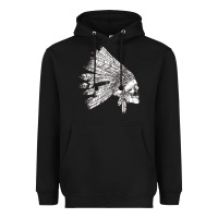 Black american indian Heavyweight Hoodie - artisFamous