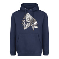 Navy american indian Heavyweight Hoodie - artisFamous