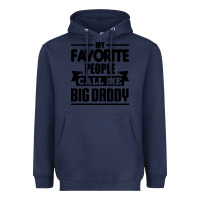 Navy big daddy Heavyweight Hoodie - artisFamous