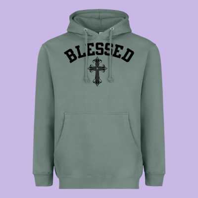 Blessed Christian Christianity Heavyweight Hoodie Designed By Artisfamous