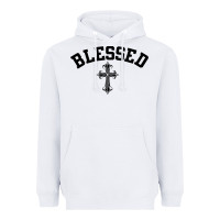 White blessed christian christianity Heavyweight Hoodie - artisFamous