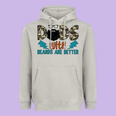 Dads With Beards Are Better Heavyweight Hoodie Designed By Jahusdesignshop