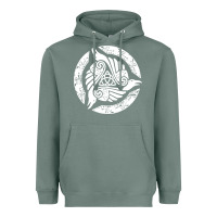 Sage celtic trinity knot crow spiritual mandala Heavyweight Hoodie - artisFamous
