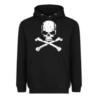 Black pirates adults pirates skull crossbones beard Heavyweight Hoodie - artisFamous