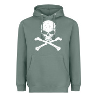 Sage pirates adults pirates skull crossbones beard Heavyweight Hoodie - artisFamous