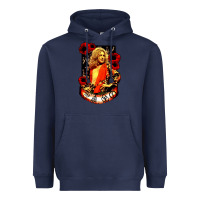 Navy vintage image robert plant Heavyweight Hoodie - artisFamous