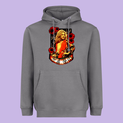 Vintage Image Robert Plant Heavyweight Hoodie Designed By Artisfamous