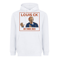White LOUIS C.K. Heavyweight Hoodie - artisFamous