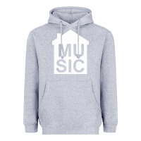 Heather Grey house music Heavyweight Hoodie - artisFamous
