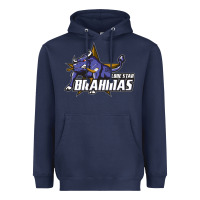 Navy lone star brahmas Heavyweight Hoodie - artisFamous