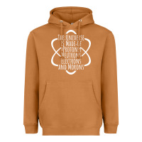 Meerkat funny science geek universe is made of morons white Heavyweight Hoodie - artisFamous