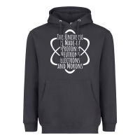 Smoke funny science geek universe is made of morons white Heavyweight Hoodie - artisFamous