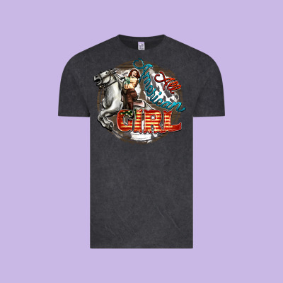All American Girl Vintage Tee Designed By Fadigitalartstudio