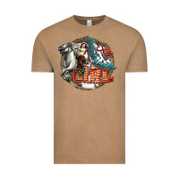 Vintage Coffee All American Girl Vintage Tee - FaDigitalArtStudio