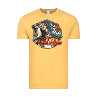 Vintage Mustard All American Girl Vintage Tee - FaDigitalArtStudio