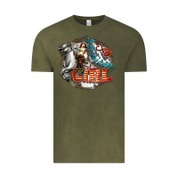 Vintage Olive All American Girl Vintage Tee - FaDigitalArtStudio