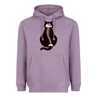Lavender Cat with Fish Bone Heavyweight Hoodie - artisFamous