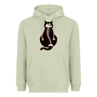 Matcha Cat with Fish Bone Heavyweight Hoodie - artisFamous