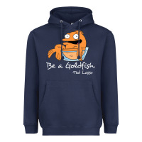 Navy be a goldfish ted losso Heavyweight Hoodie - artisFamous