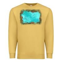 Antique Gold gemstone turquoise leopard background Premium Sweatshirt - JahusDesignShop