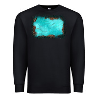 Black gemstone turquoise leopard background Premium Sweatshirt - JahusDesignShop