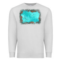 Dove Grey gemstone turquoise leopard background Premium Sweatshirt - JahusDesignShop