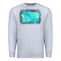 Heather Grey gemstone turquoise leopard background Premium Sweatshirt - JahusDesignShop